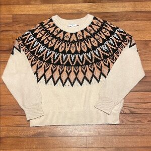 Freshman 1996 Cream Crewneck Sweater with Peach, Grey and Black design